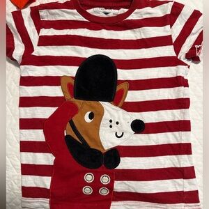 💂NEXT UK Puppy Royal Guard Striped Top Size 5-6